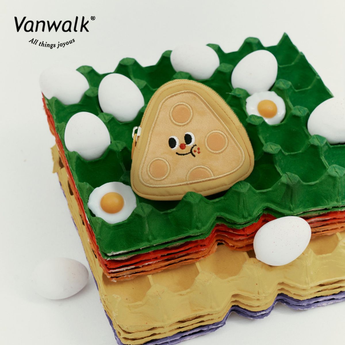 반워크(VANWALK) 패스트푸드 고리형 수납 파우치 [치즈]