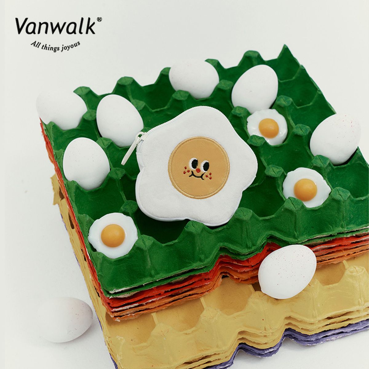 반워크(VANWALK) 패스트푸드 고리형 수납 파우치 [에그]