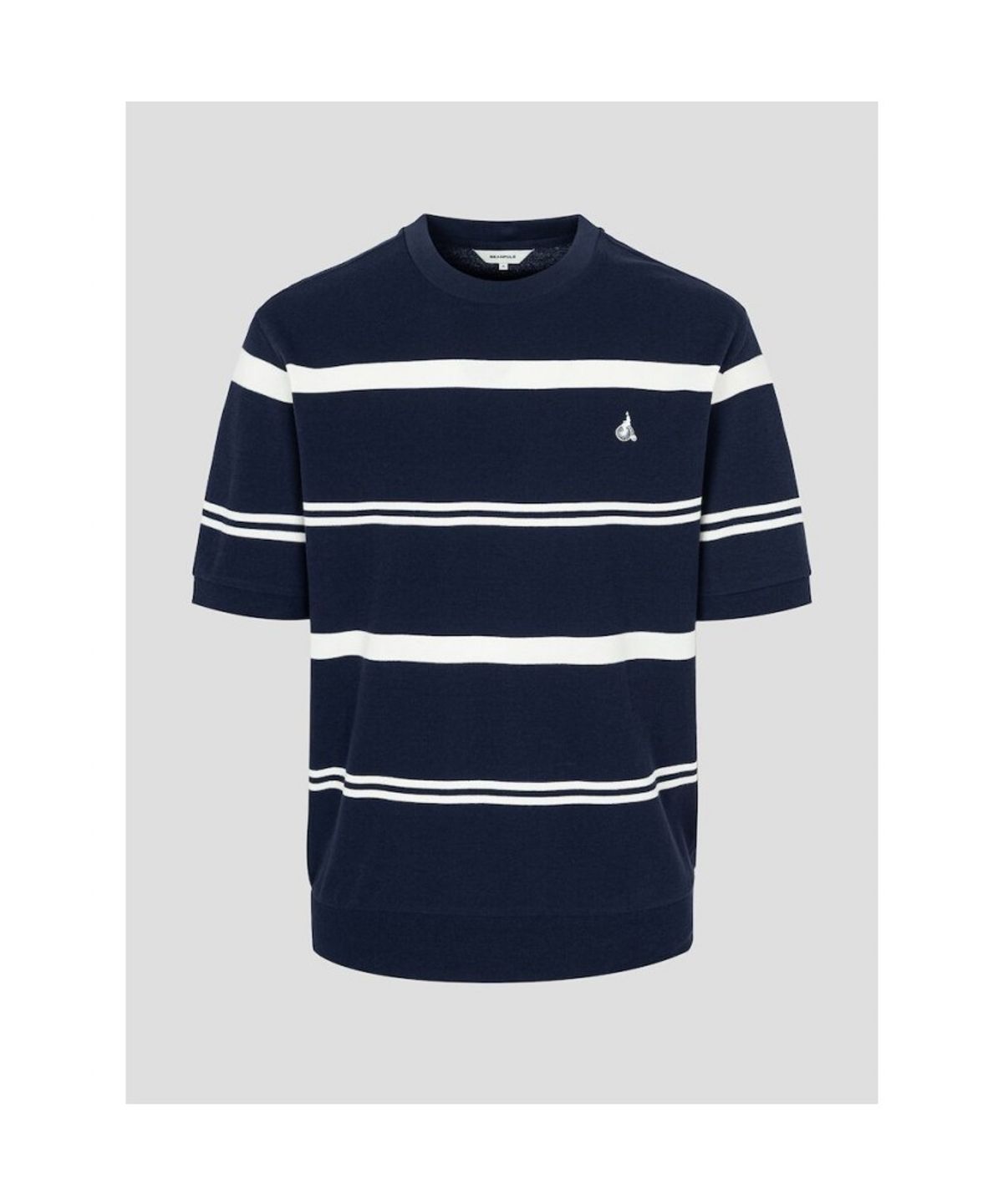 빈폴 멘(BEANPOLE MEN) 강연 밀라노 선염 라운드 스  티셔츠  네이비 (BC5442C37R)