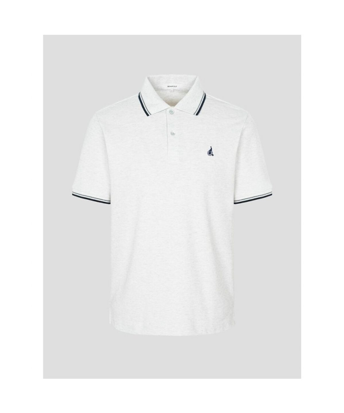 빈폴 멘(BEANPOLE MEN) 허니쿨 티핑 칼라넥 티셔츠  라이트 그레이 (BC5442C182)
