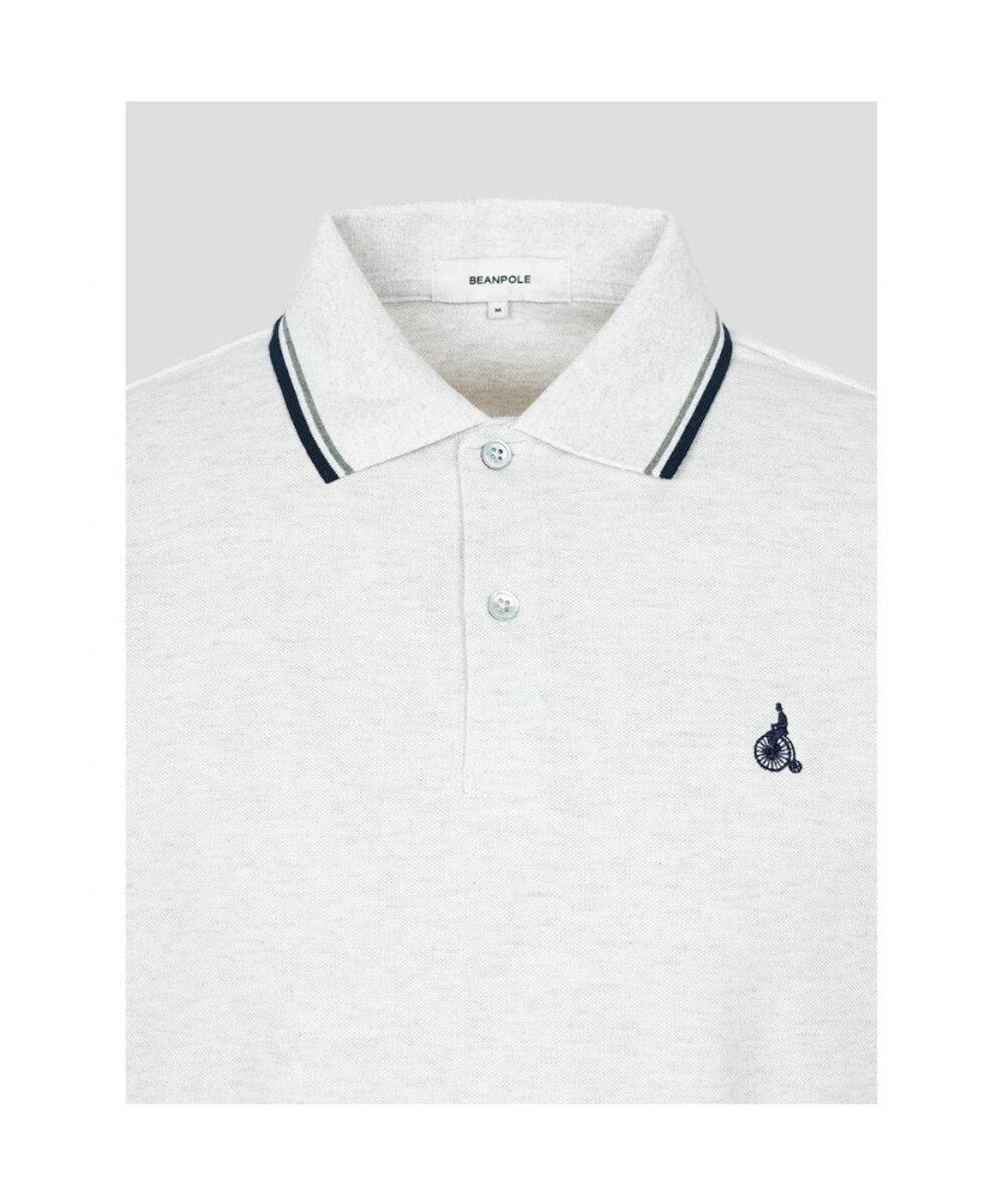 빈폴 멘(BEANPOLE MEN) 허니쿨 티핑 칼라넥 티셔츠  라이트 그레이 (BC5442C182)