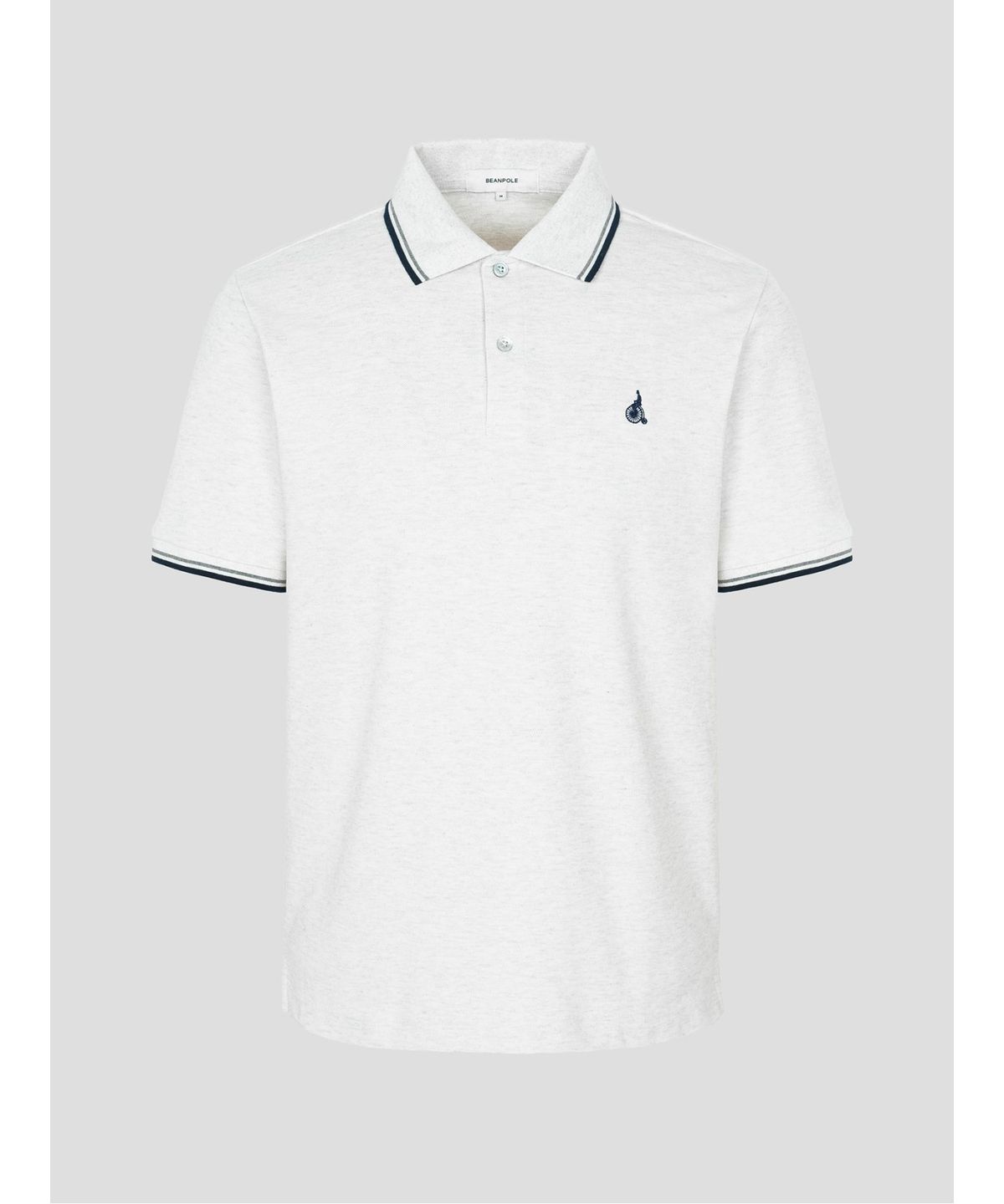 빈폴 멘(BEANPOLE MEN) 허니쿨 티핑 칼라넥 티셔츠  라이트 그레이 (BC5442C182)