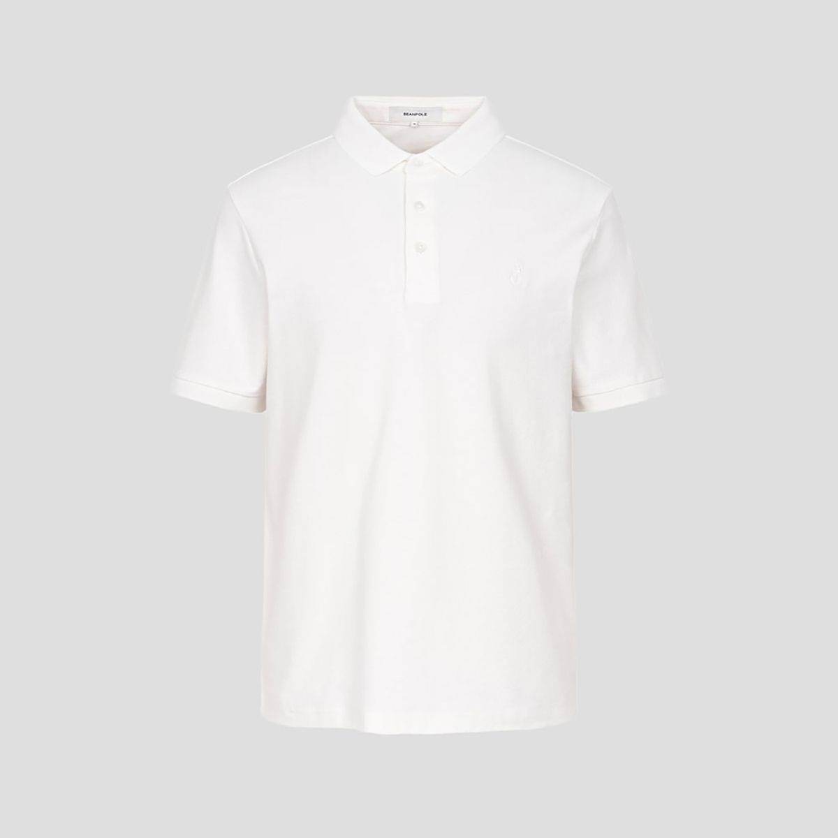 빈폴 멘(BEANPOLE MEN) 크레이프 칼라넥 티셔츠  아이보리