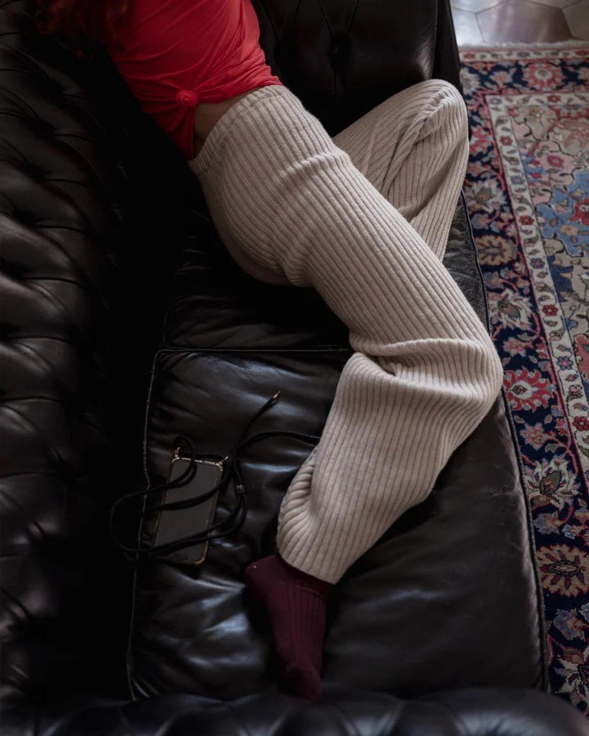 베이스레인지(BASERANGE) RIB OVERANKLE SOCKS (COTTON)