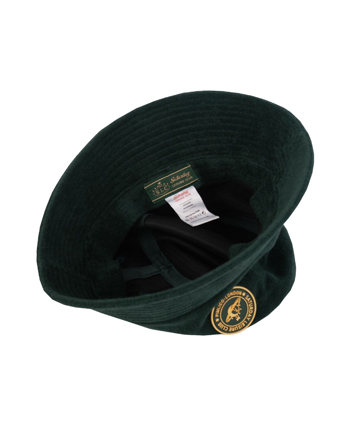 세러데이 레저 클럽(SATURDAY LEISURE CLUB) Leisure Terry Bucket Hat (Rubber Patch) - British Racing Green