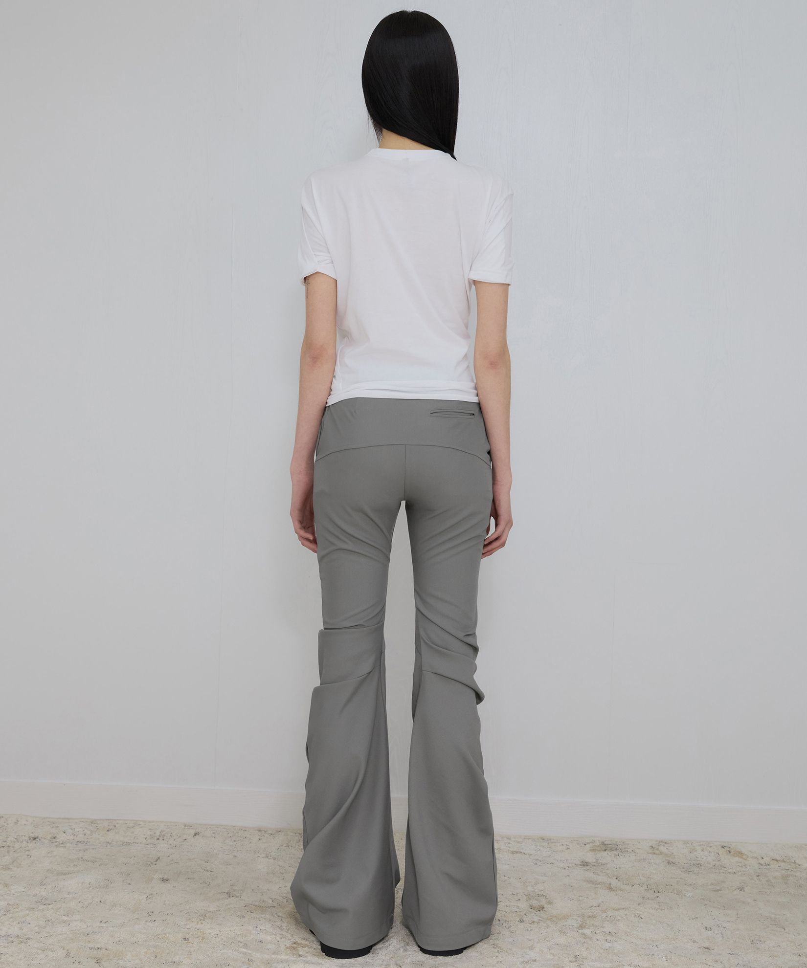 MUSINSA | FLAREUP Asymmetrical Drape Pants (FL-245_Gray)