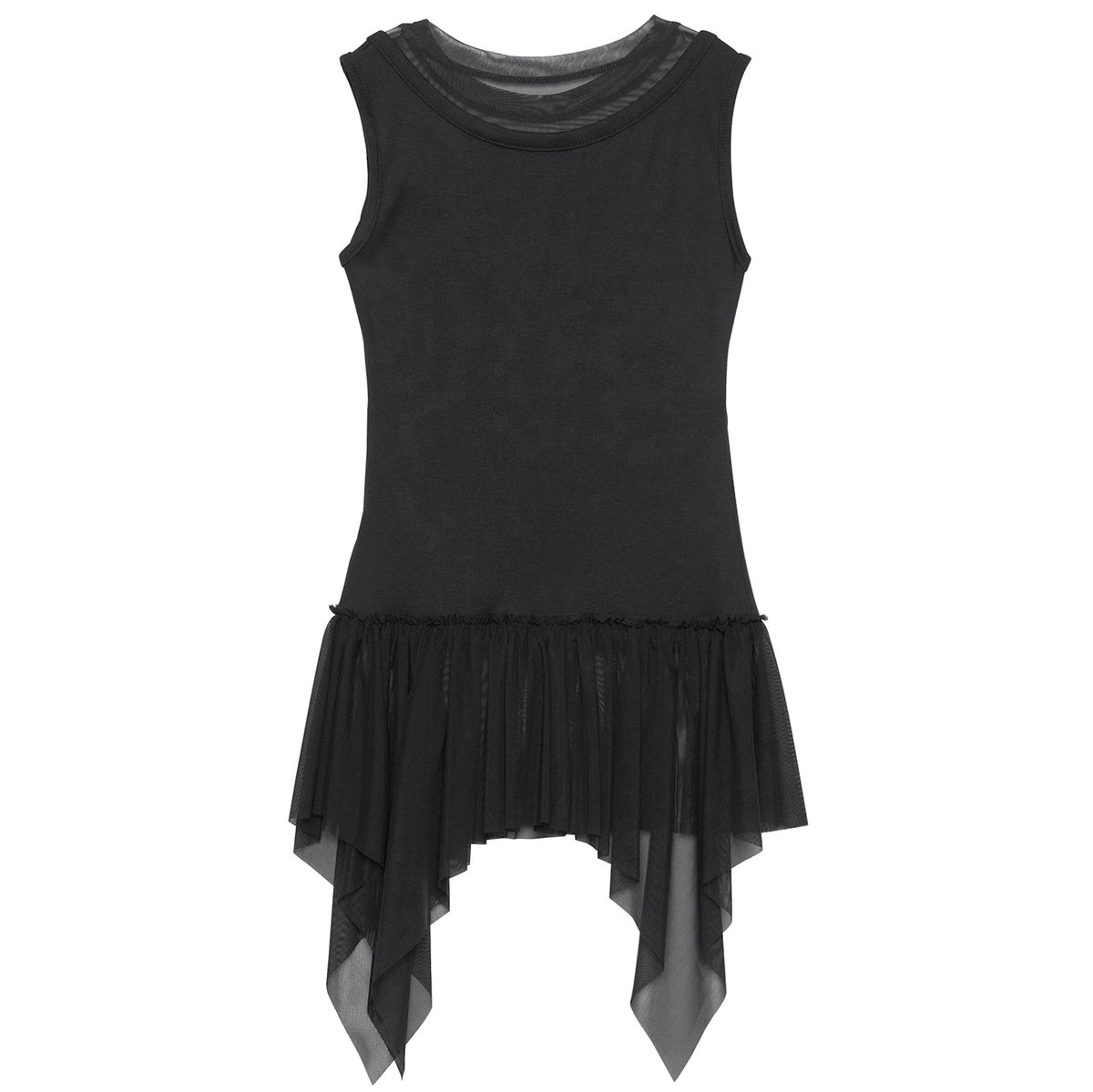 플레어업(FLAREUP) Layered Lace Frill Sleeveless (FL-157_Black)