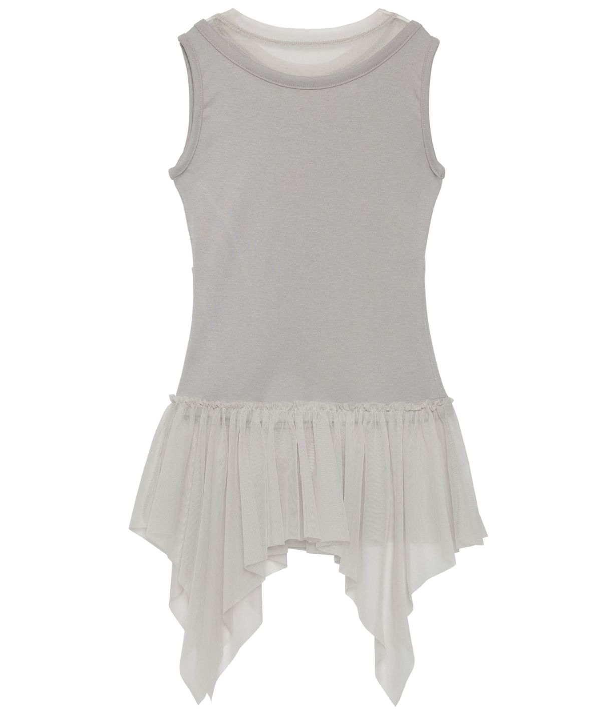플레어업(FLAREUP) Layered Lace Frill Sleeveless (FL-157_Gray)