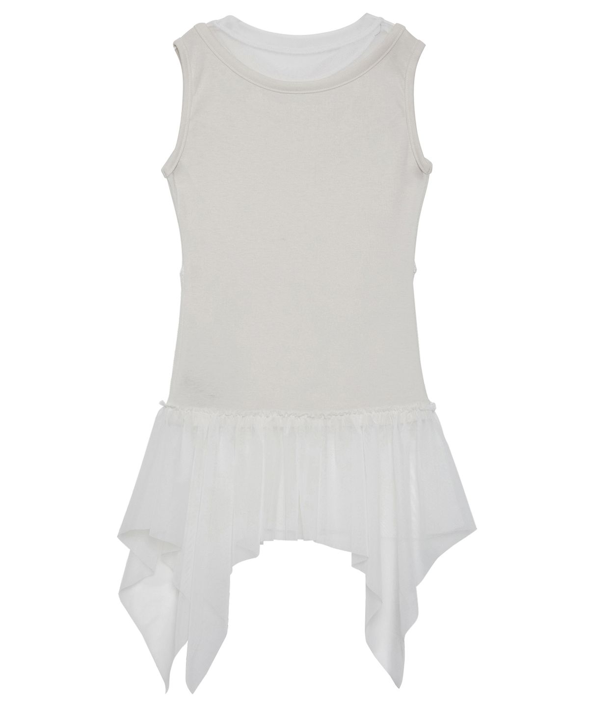플레어업(FLAREUP) Layered Lace Frill Sleeveless (FL-157_Cream)