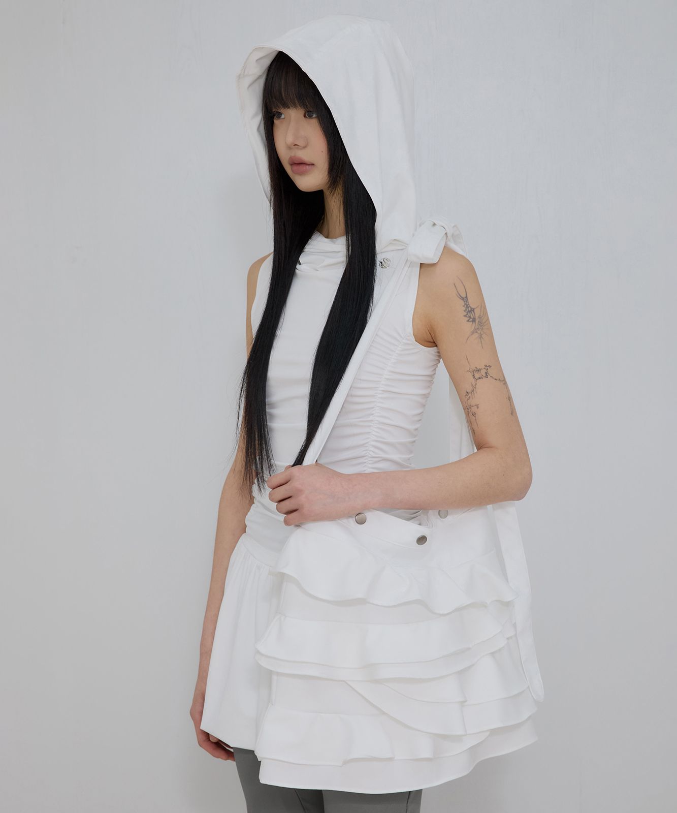 MUSINSA公式 | FLAREUP Faye Frill Bag (FL-733_White)