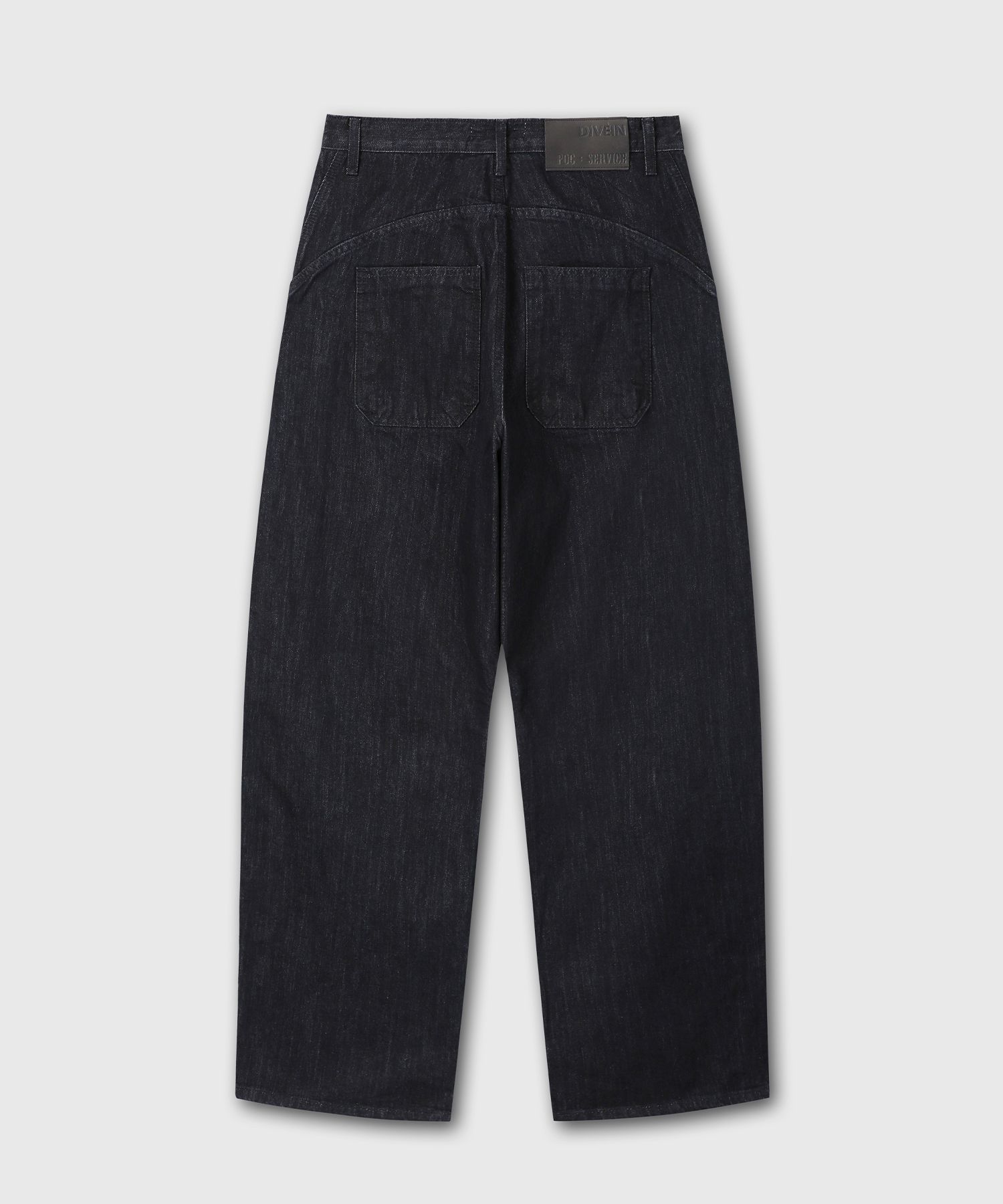 新品 TAAKK DENIM CURVED PANTS indigo 1 TAG（PORTER） ワイドパンツ 