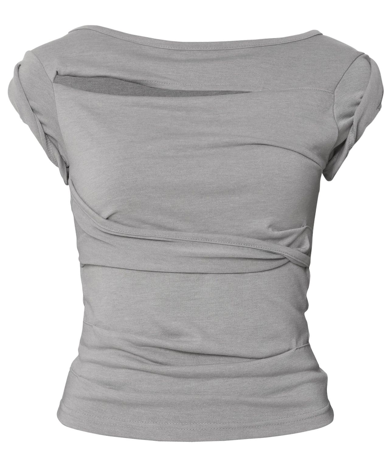 [FLARE UP]★25SS★Asymmetrical Draped Roll-Up T-Shirt MUSINSA | FLAREUP Asymmetrical Draped Roll-Up T-Shirt (FL