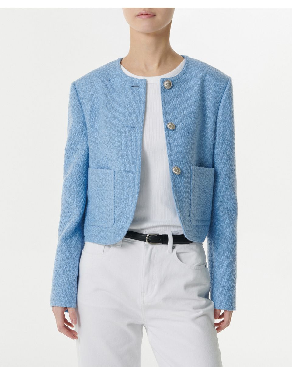 MUSINSA | MUSINSA STANDARD WOMAN Women's Round Neck Tweed Jacket