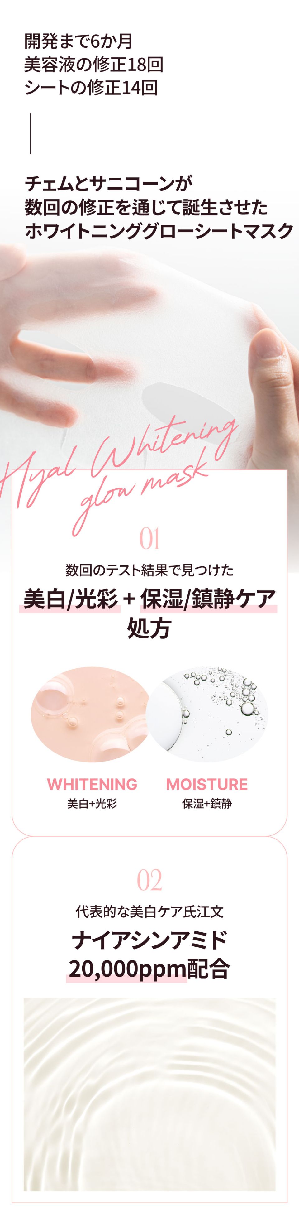 MUSINSA公式 | SUNNICORN ヒアルホワイトニンググロウシートマスク1