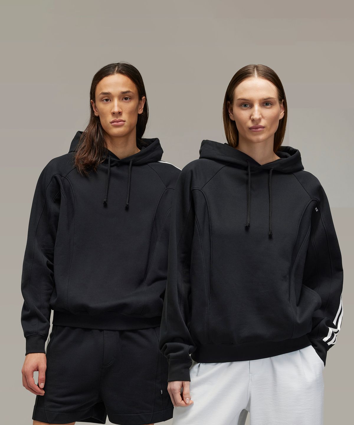와이쓰리(Y-3) (U) 후디 블랙 U CUTLINE HOODI BLACK