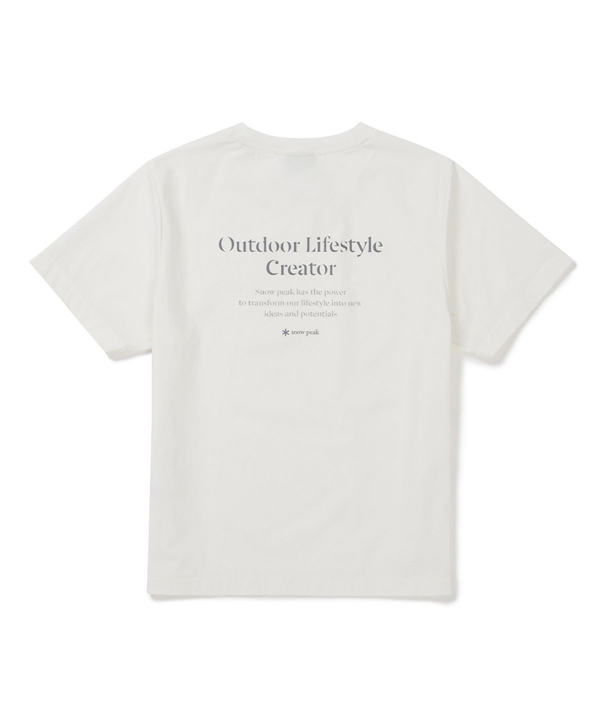 스노우피크 어패럴(SNOWPEAK APPAREL) 씬테크 여성 베이직 반팔 티셔츠 (S25MWSTS33) Off White