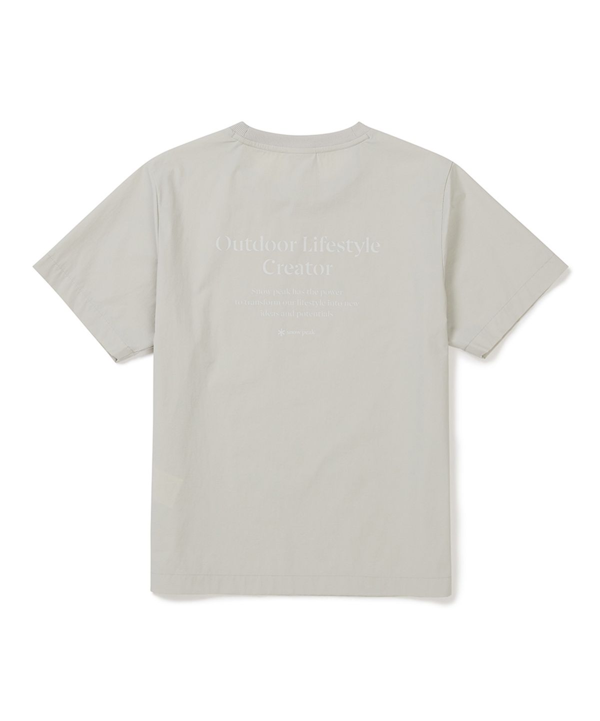 스노우피크 어패럴(SNOWPEAK APPAREL) 씬테크 여성 베이직 반팔 티셔츠 (S25MWSTS33) Light Beige