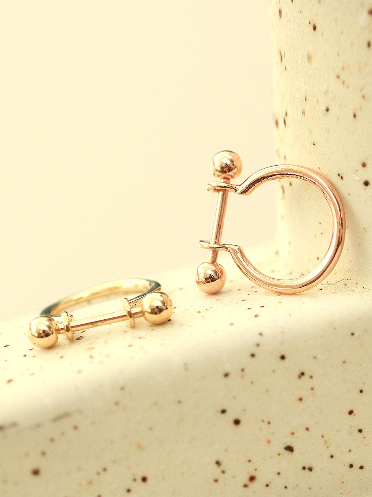 미니멀피어싱(MINIMALPIERCING) 14K 심플 C자 이너컨츠 피어싱 귀걸이
