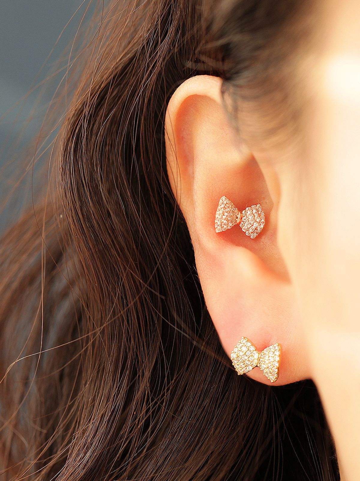 미니멀피어싱(MINIMALPIERCING) 리본타이 큐빅 써지컬 라블렛 피어싱