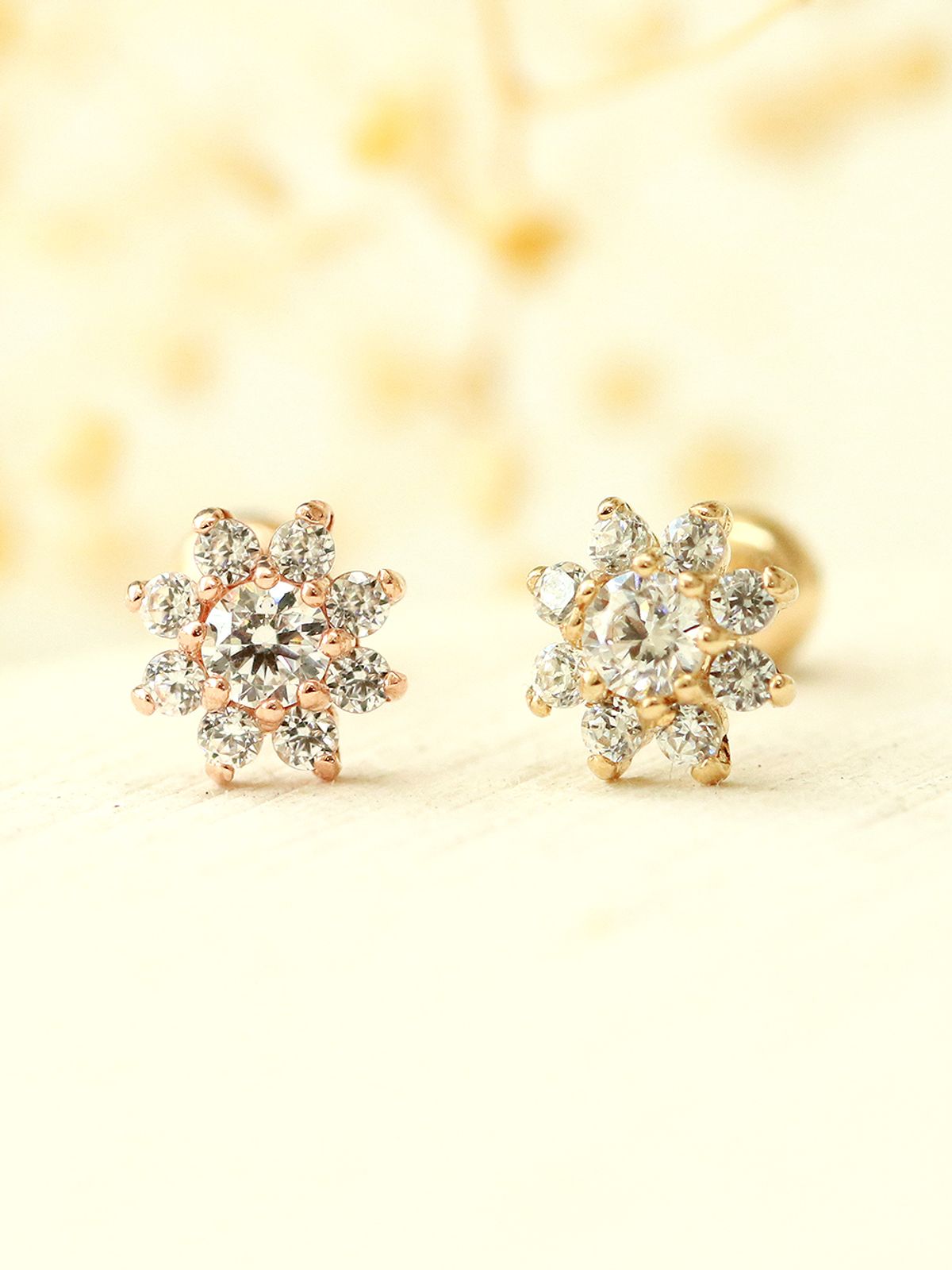 미니멀피어싱(MINIMALPIERCING) 14K 미니 썬플라워 피어싱 귀걸이