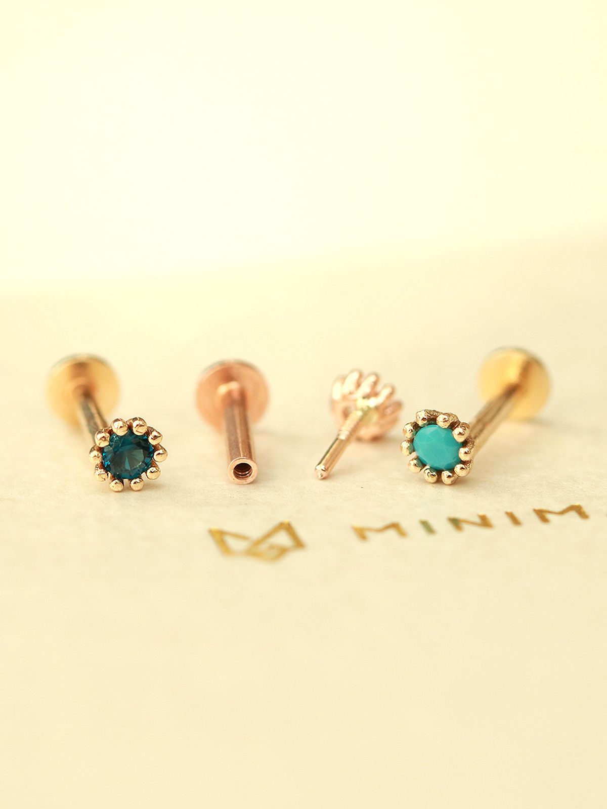 미니멀피어싱(MINIMALPIERCING) 14K 인터널 미니미 라운드 라블렛 피어싱