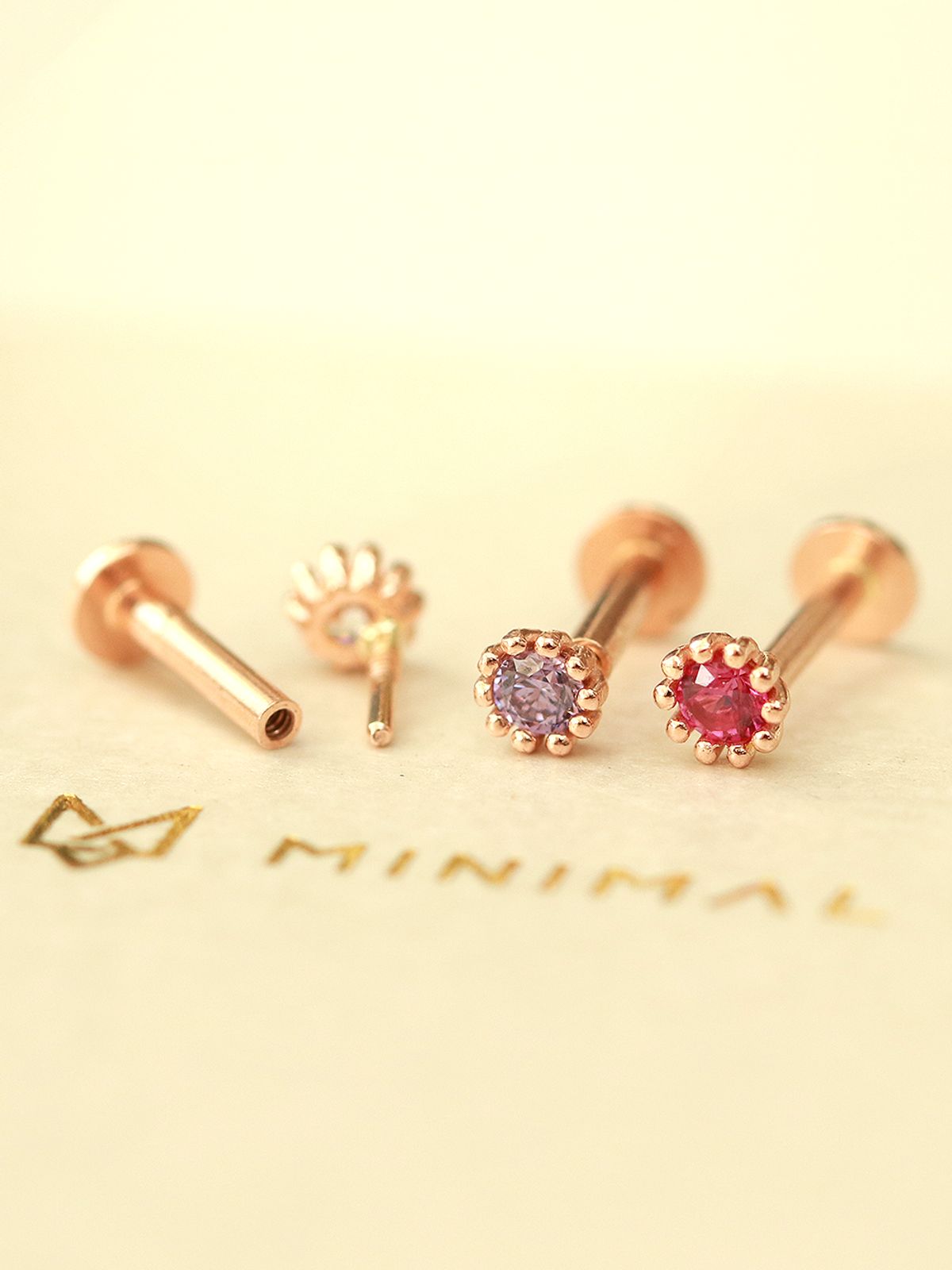 미니멀피어싱(MINIMALPIERCING) 14K 인터널 미니미 라운드 라블렛 피어싱