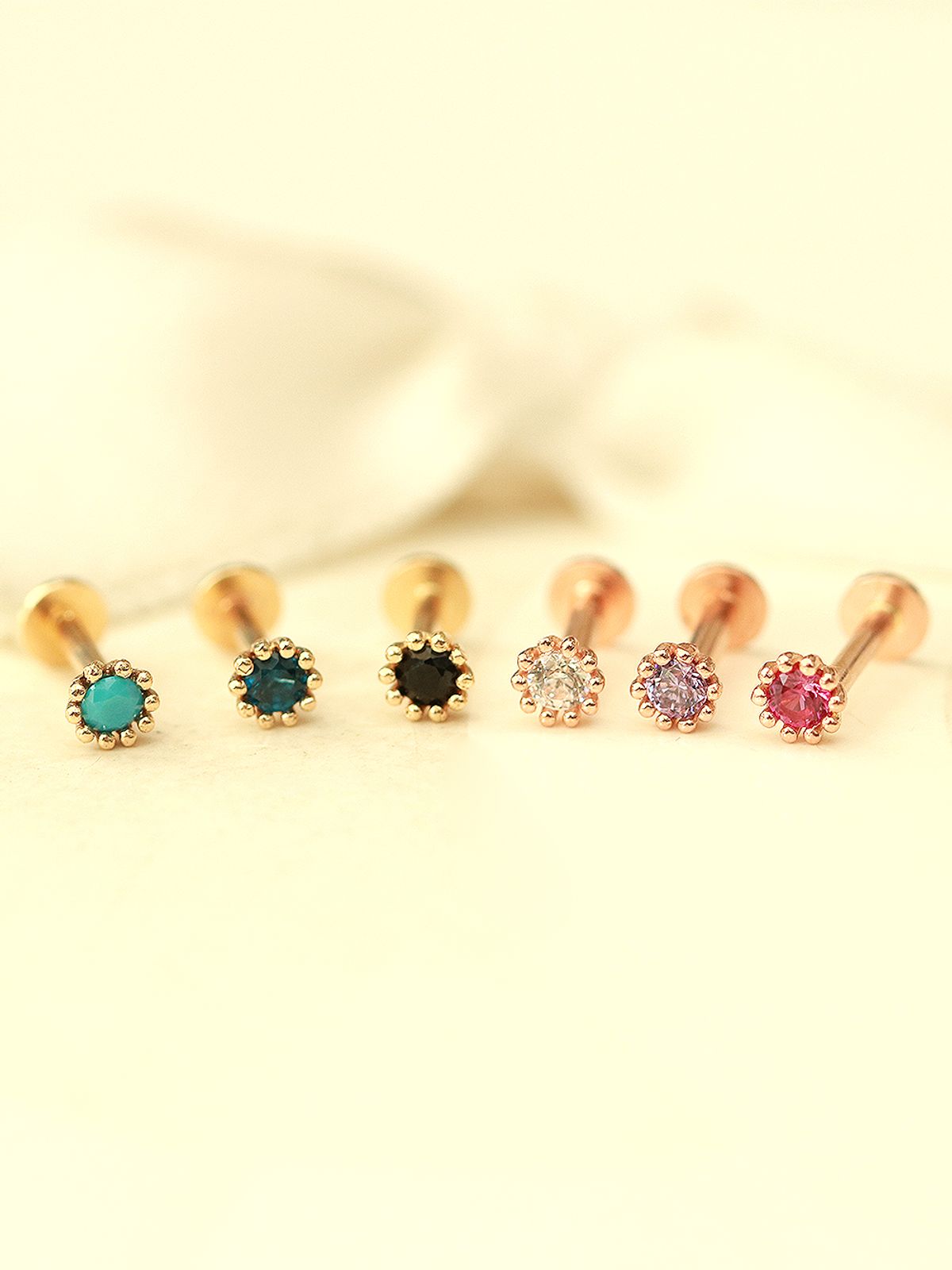 미니멀피어싱(MINIMALPIERCING) 14K 인터널 미니미 라운드 라블렛 피어싱