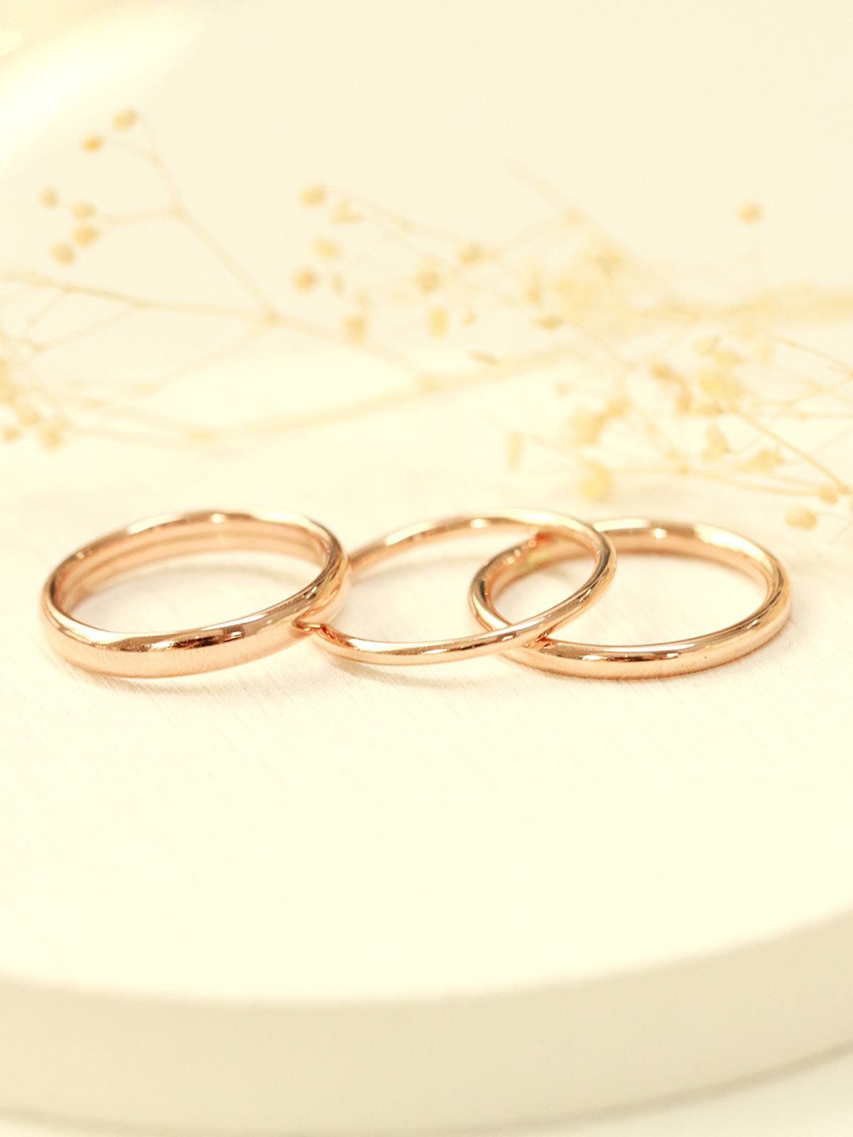미니멀피어싱(MINIMALPIERCING) 14K 18K 심플 레이어드 엥게이지 반지