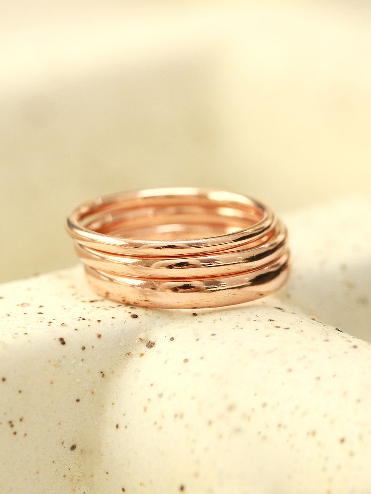 미니멀피어싱(MINIMALPIERCING) 14K 18K 심플 레이어드 엥게이지 반지