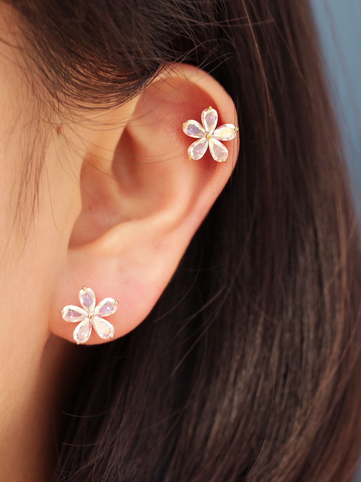 미니멀피어싱(MINIMALPIERCING) 오로라 플라워 써지컬 라블렛 피어싱