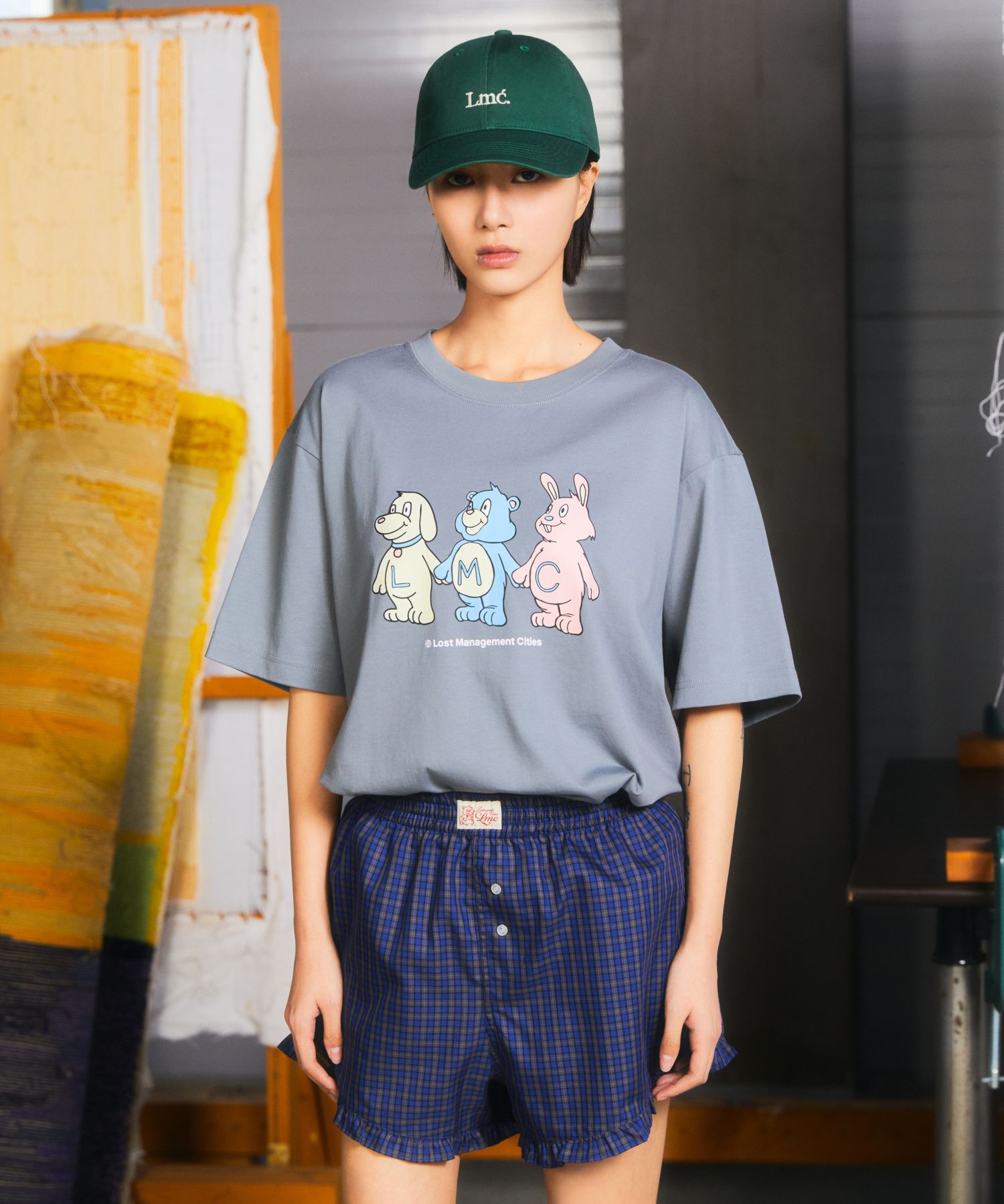 MUSINSA | LMC WM FRILL TRUNK PANTS blue
