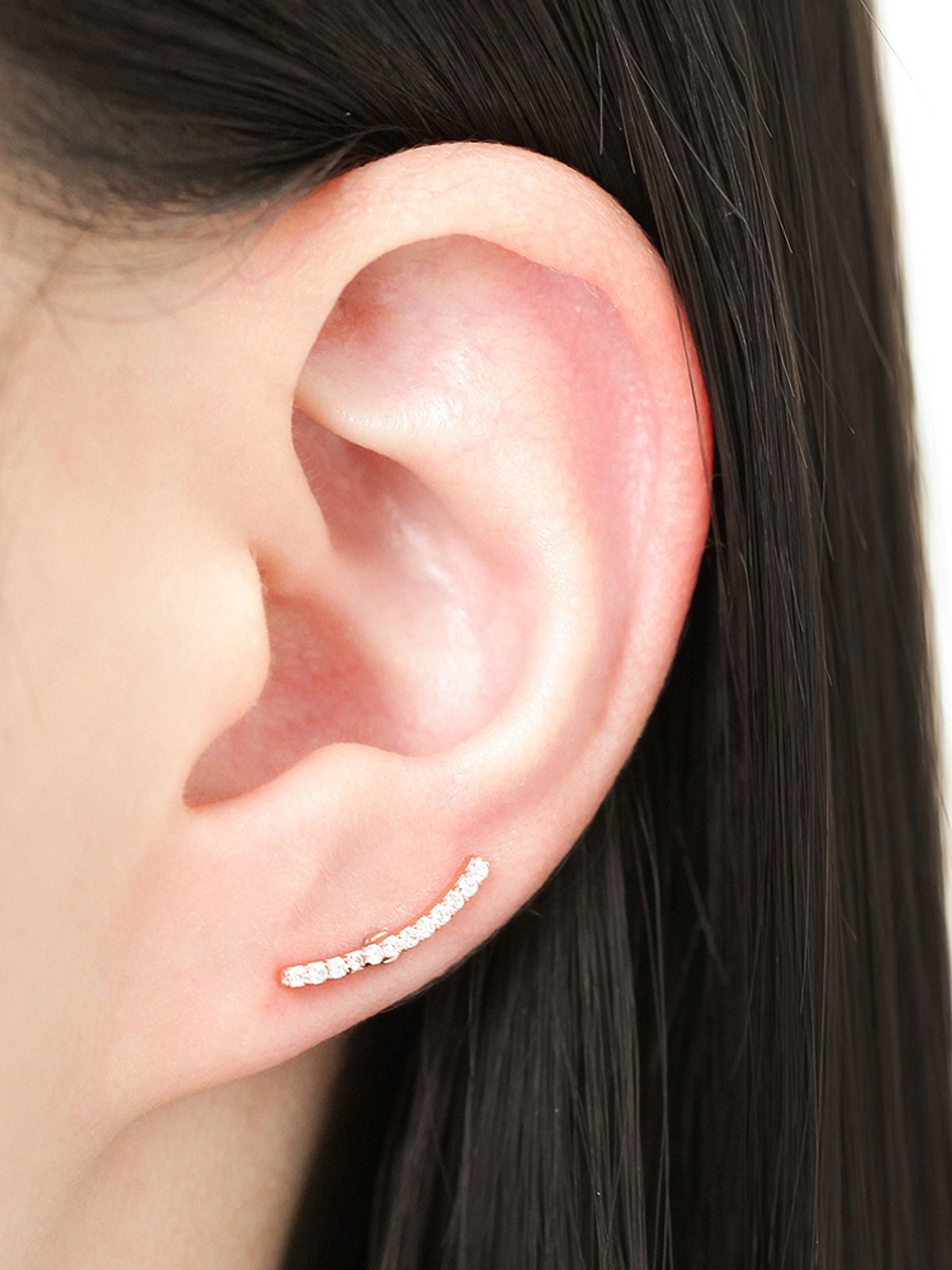 미니멀피어싱(MINIMALPIERCING) 슬림 커브 큐빅 써지컬 라블렛 피어싱 S,M
