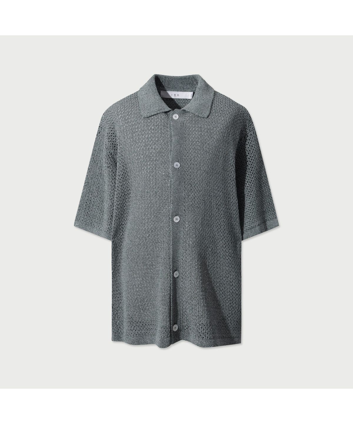 이로(IRO) Ember 반팔 카라 가디건 - GREEN