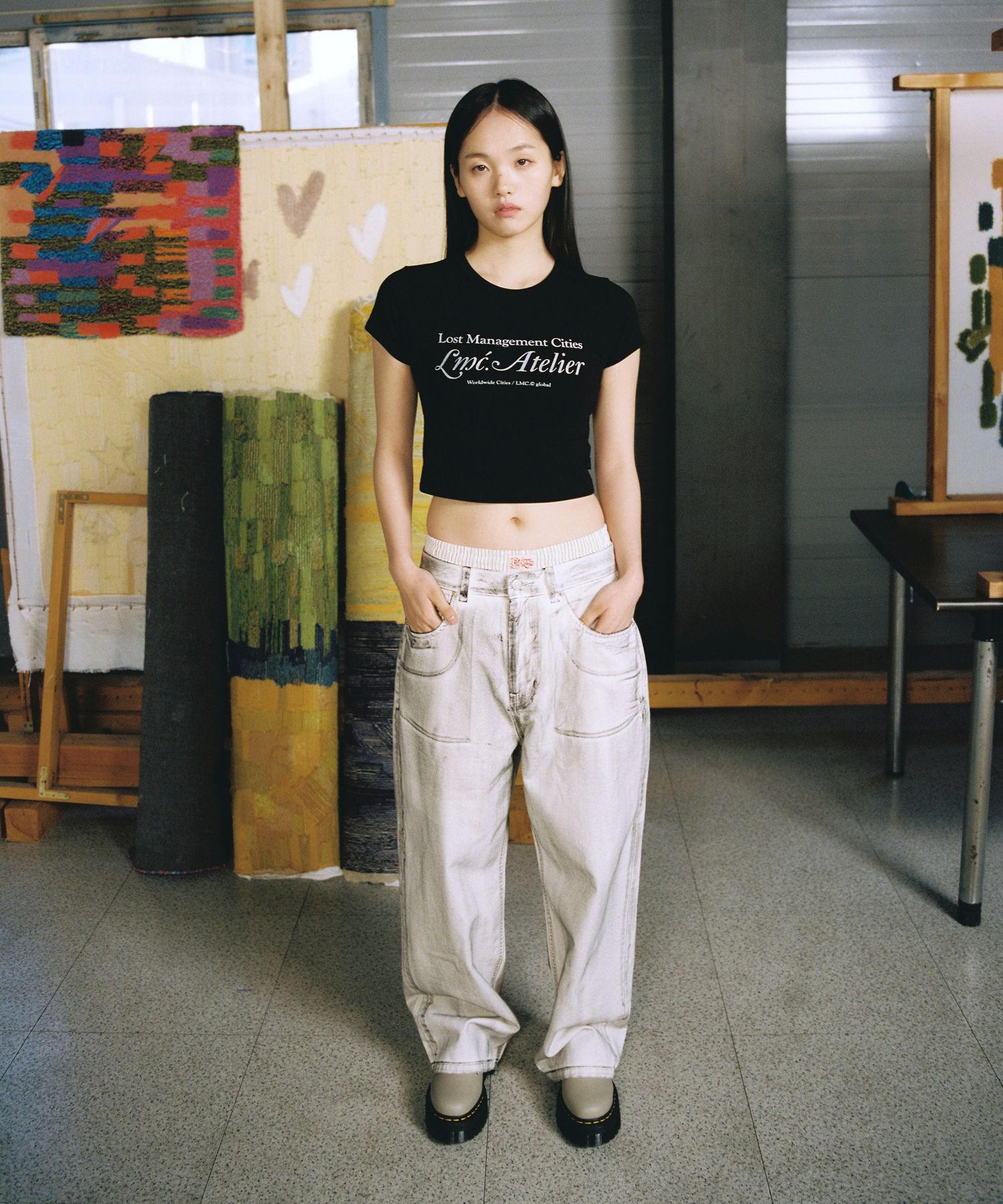 MUSINSA公式 | LMC WM LMC ATELIER SLIM CROPPED TEE white