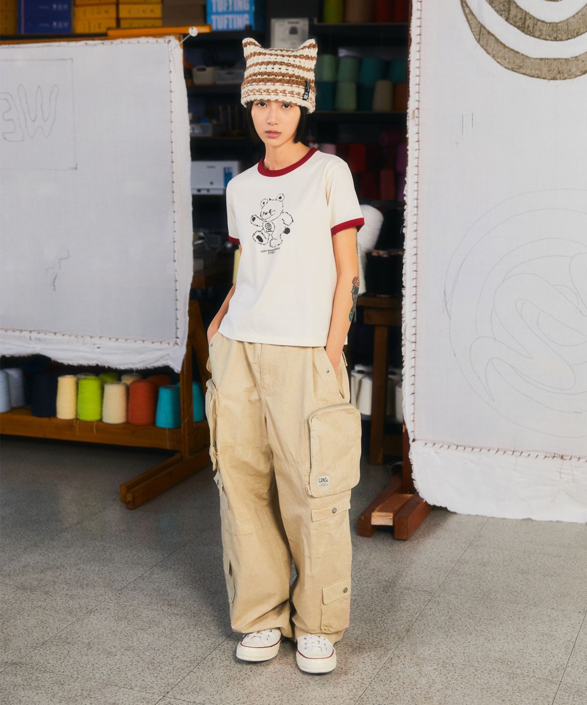엘엠씨(LMC) WM BEAR RINGER TEE navy