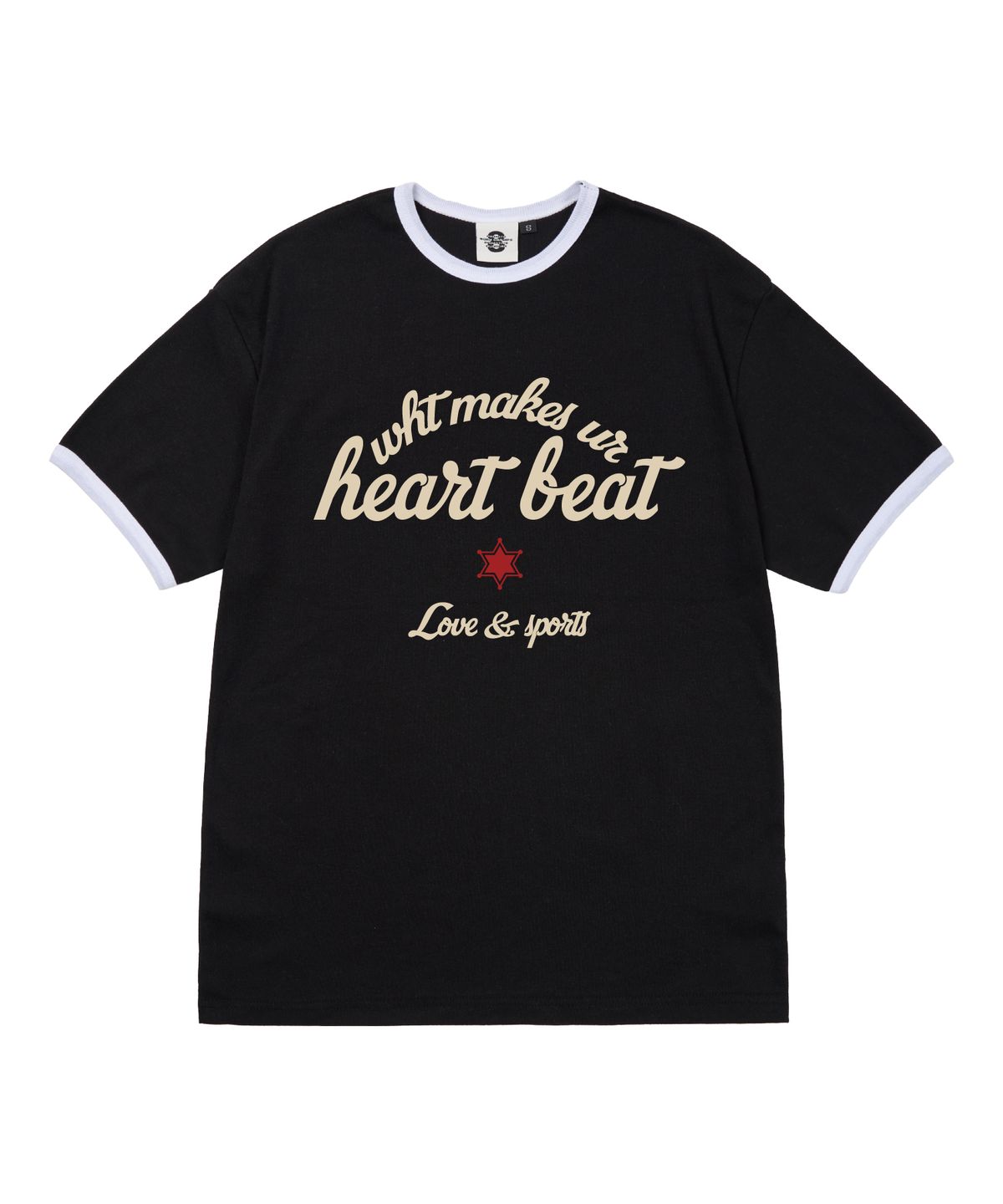 본챔스(BORN CHAMPS) [3 COLORS] LOVE WRANGLER 여성 후라이스 링거 반팔티셔츠 B25ST63