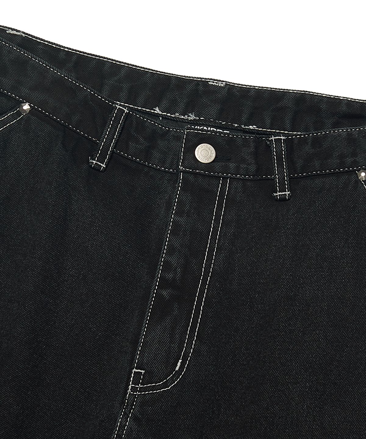 위캔더스(WKNDRS) COWBOY DENIM SHORTS (BLACK)