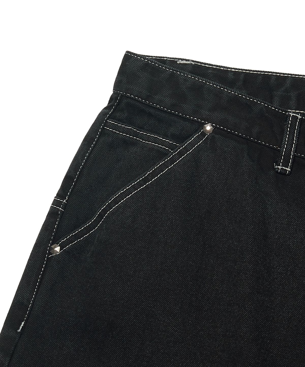 위캔더스(WKNDRS) COWBOY DENIM SHORTS (BLACK)