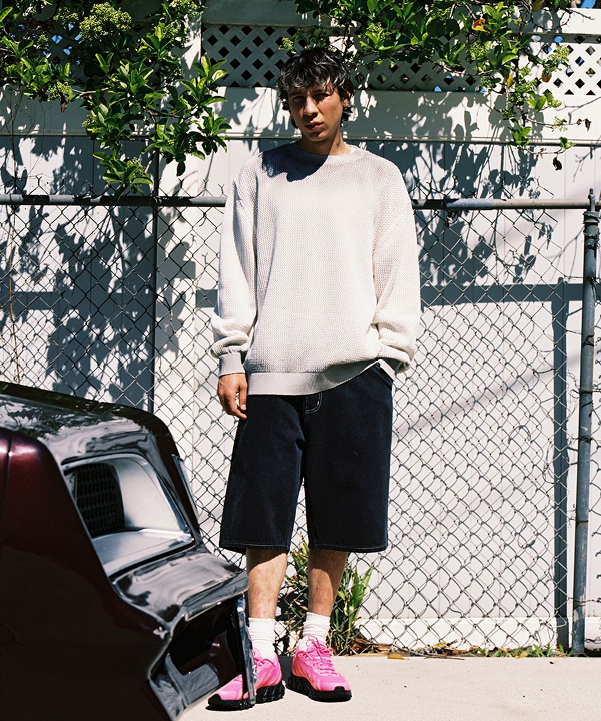 위캔더스(WKNDRS) COWBOY DENIM SHORTS (BLACK)