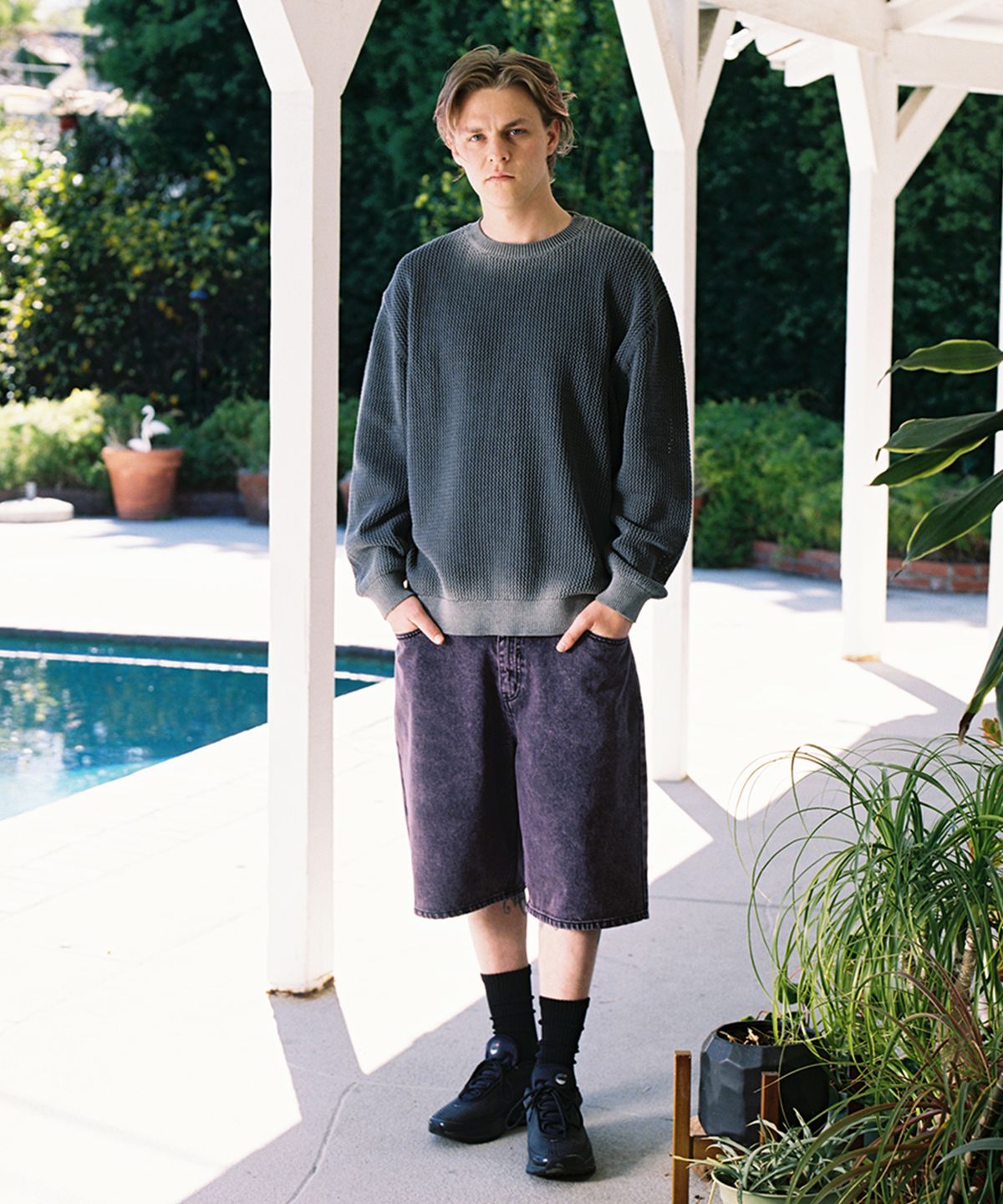 위캔더스(WKNDRS) PUNK DENIM SHORTS (PURPLE)