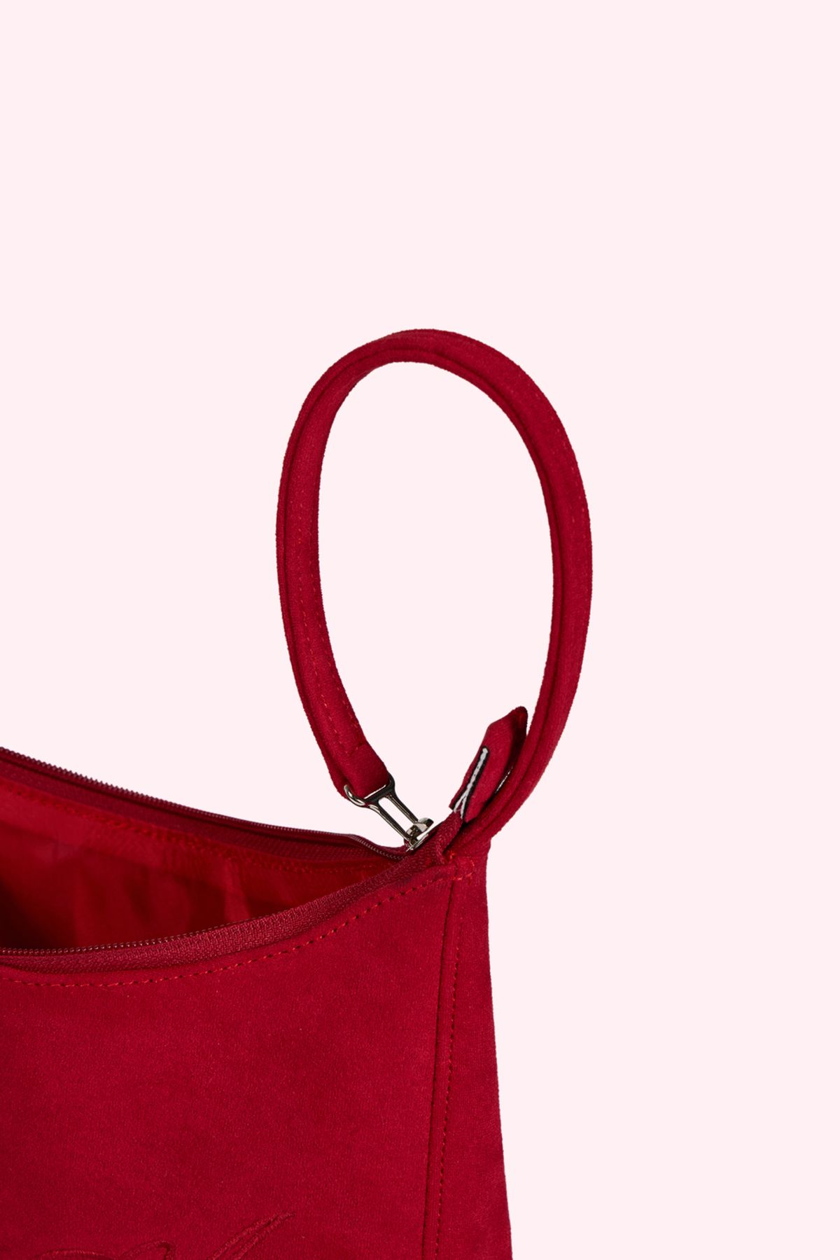 어텐즈(ATTENDS) Attends suede top handle bag (Red)