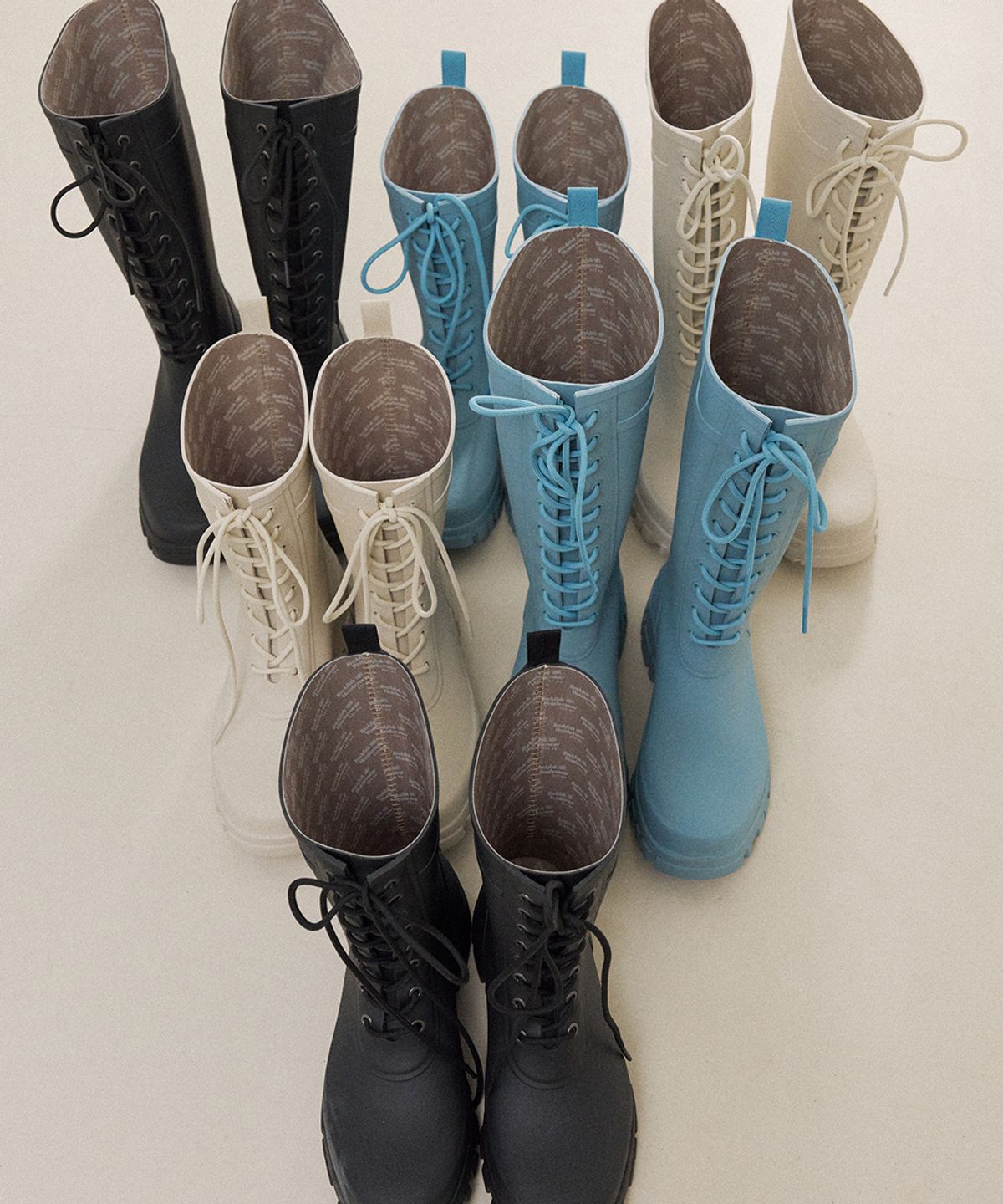 락피쉬웨더웨어(ROCKFISH WEATHERWEAR) PLATFORM LACEUP RAIN BOOTS MIDDLE - 3 colors