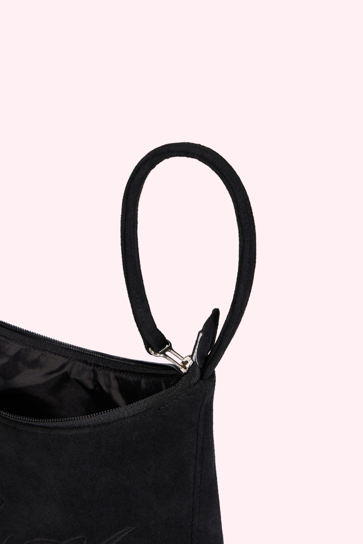 어텐즈(ATTENDS) Attends suede top handle bag (Black)