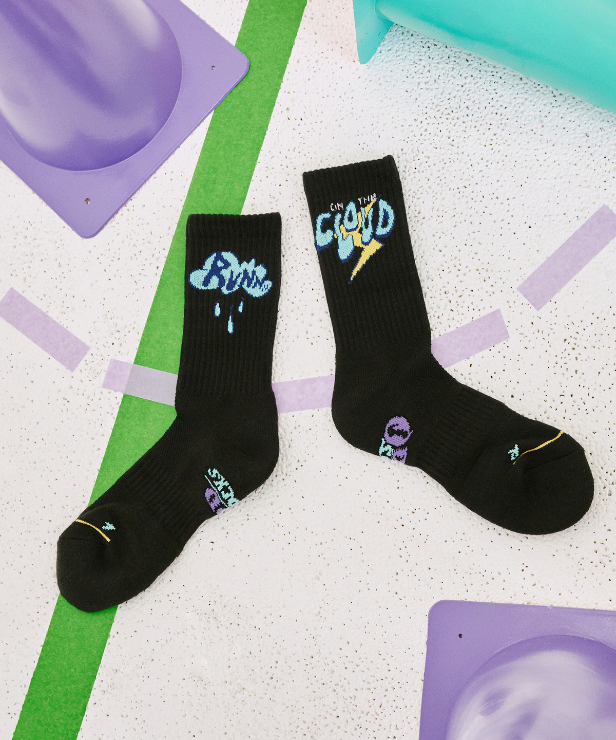 오드삭스(ODDSOCKS) [선물세트] 쿨맥스 러닝 크루 삭스B 4개입 - 마라톤양말