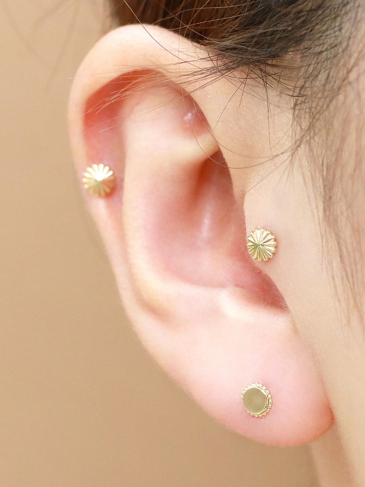 미니멀피어싱(MINIMALPIERCING) 14K 인터널 메리고 라운드 라블렛 피어싱