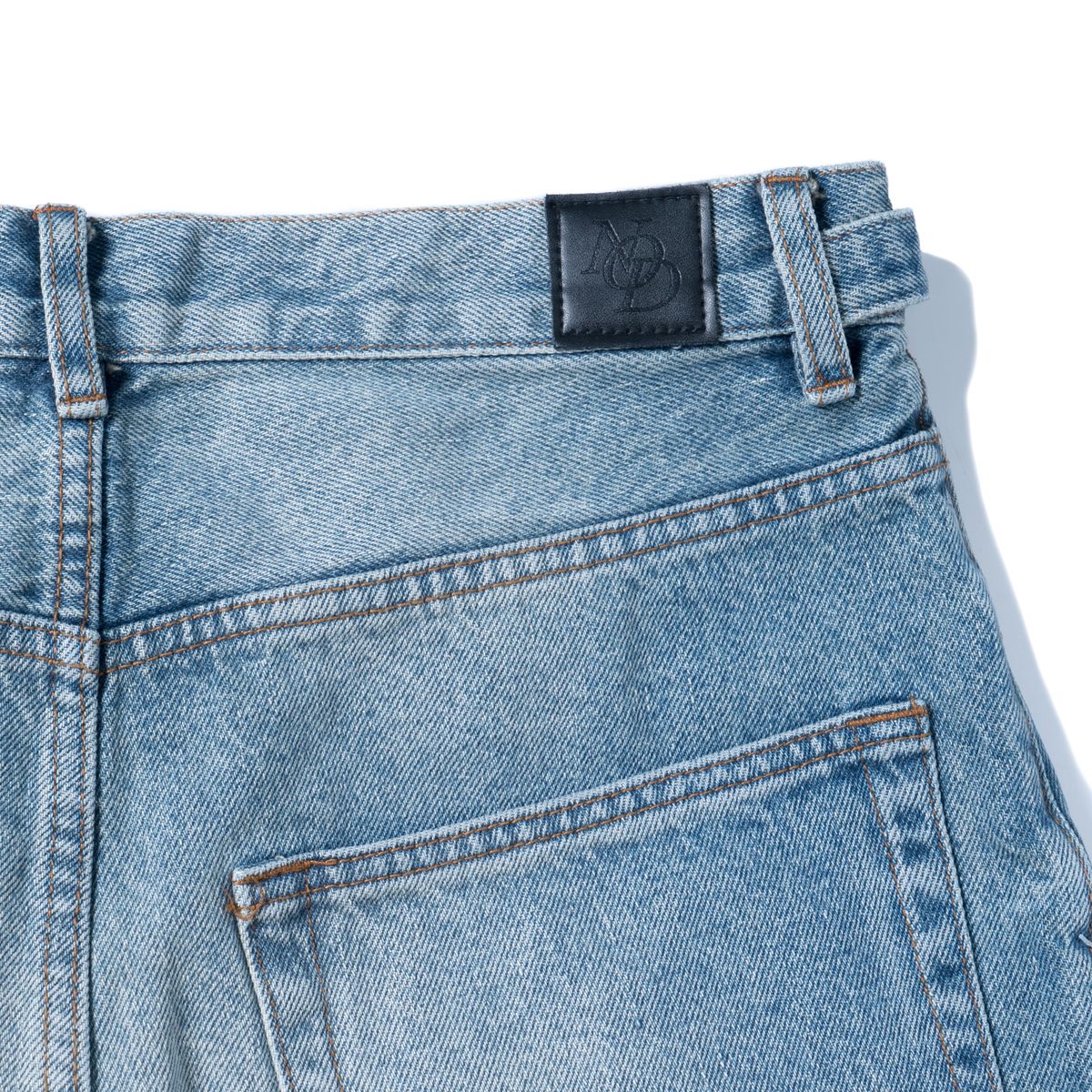 노드(NOD) Wide Baggy Denim pants (Mid blue)