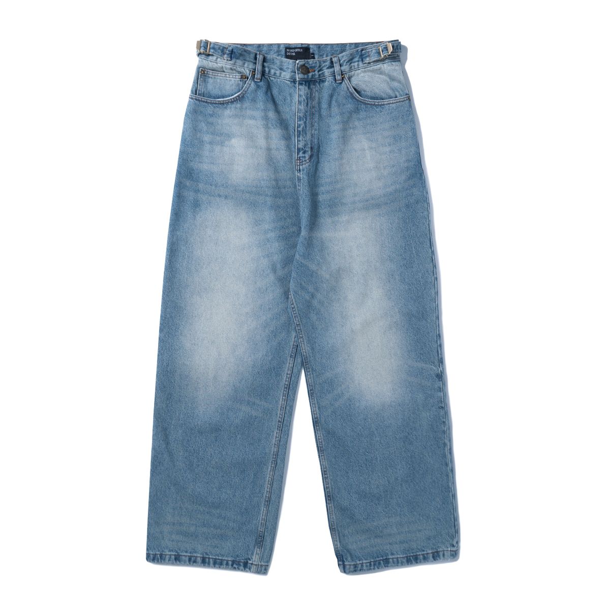 노드(NOD) Wide Baggy Denim pants (Mid blue)