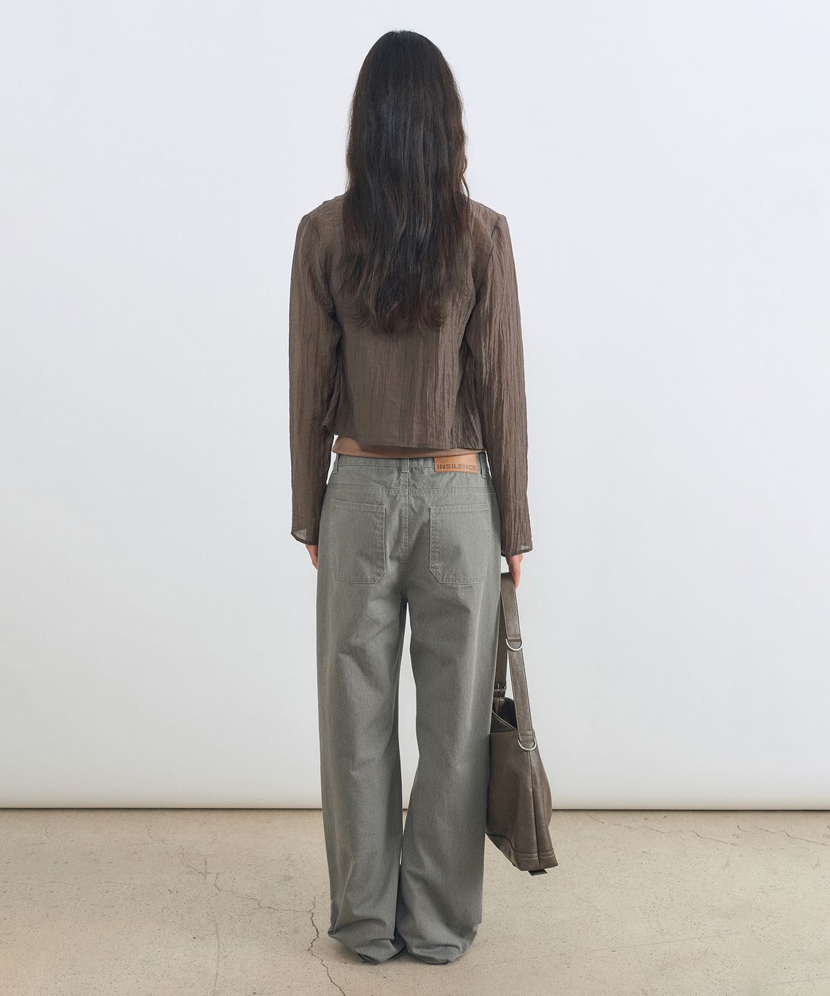 인사일런스 우먼(INSILENCE WOMEN) 스트레이트 컬러 데님 KHAKI GREY