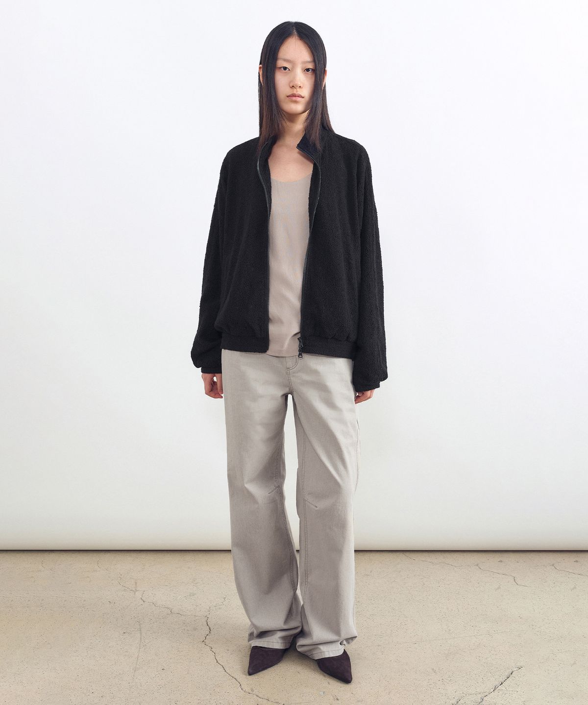 인사일런스 우먼(INSILENCE WOMEN) 스트레이트 컬러 데님 ASH BEIGE