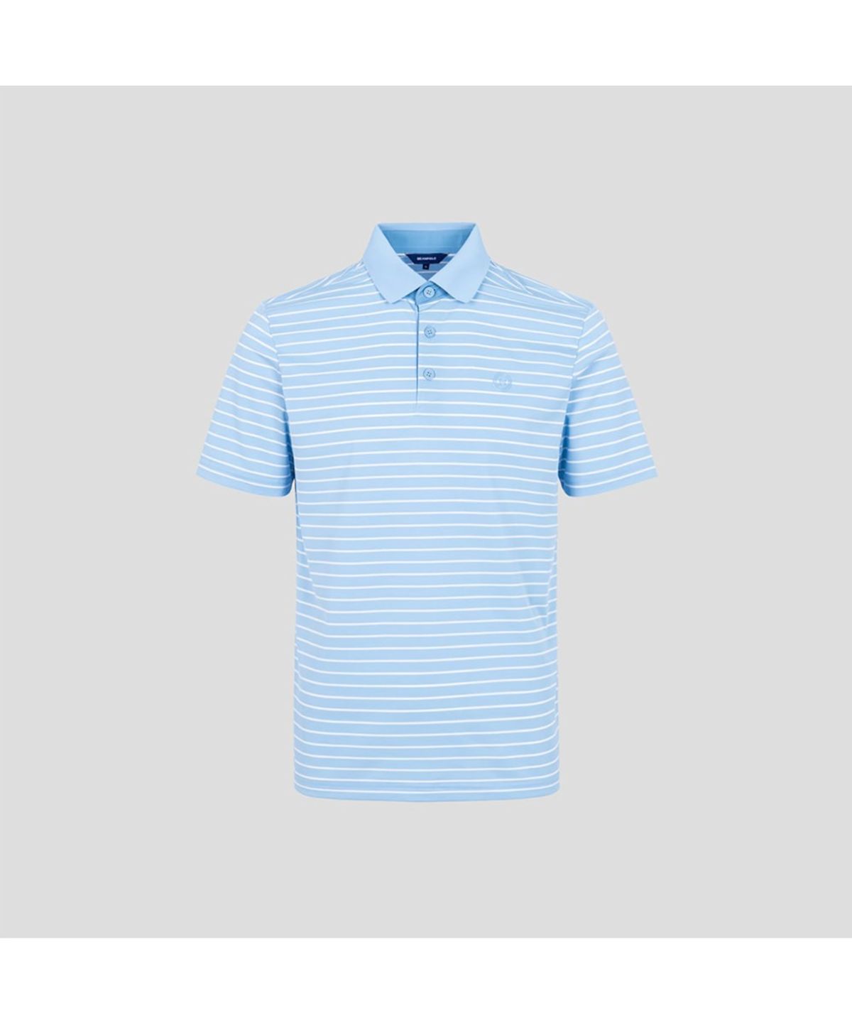 빈폴골프(BEANPOLE GOLF) 남성 냉감 잔스트라이프 반팔 티셔츠 - 스카이 블루